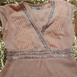 Chiffon peach blouse